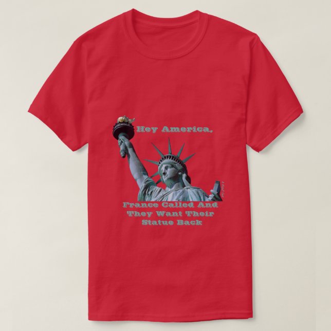 Hej Amerika (Dam Liberty) - En minister i P Shirt T-shirt (Design framsida)