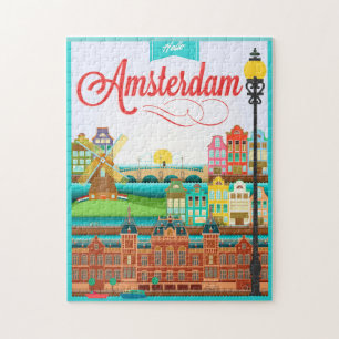 Hej Amsterdam Holland Travel Pussel