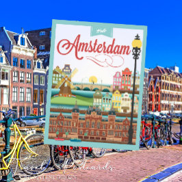 Hej Amsterdam Holland Travel Vykort