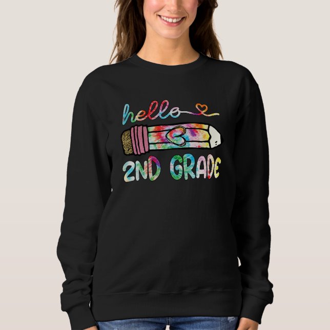 Hej andra klass 2:a klass penn lärare elev slips  t shirt (Framsida)