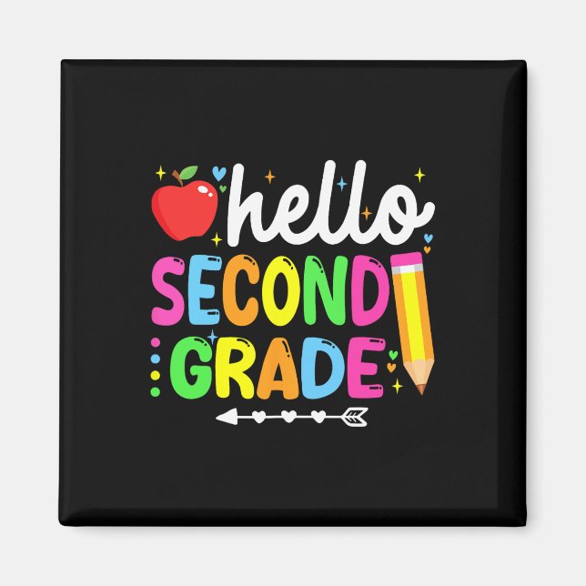 Hej andra klass 2:a klass tillbaka till skolan lär magnet (Framsidan)