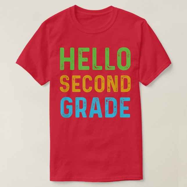 Hej andra Klass, andra Klass Back to school  T Shirt (Design framsida)