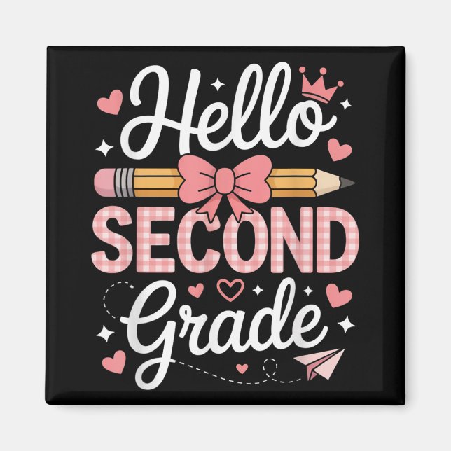 Hej andra Klass-Back to school andra Klass Magnet (Framsidan)