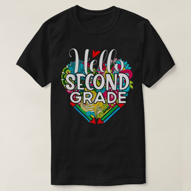 Hej andra Klass-Back to school andra Klass T Shirt (Design framsida)
