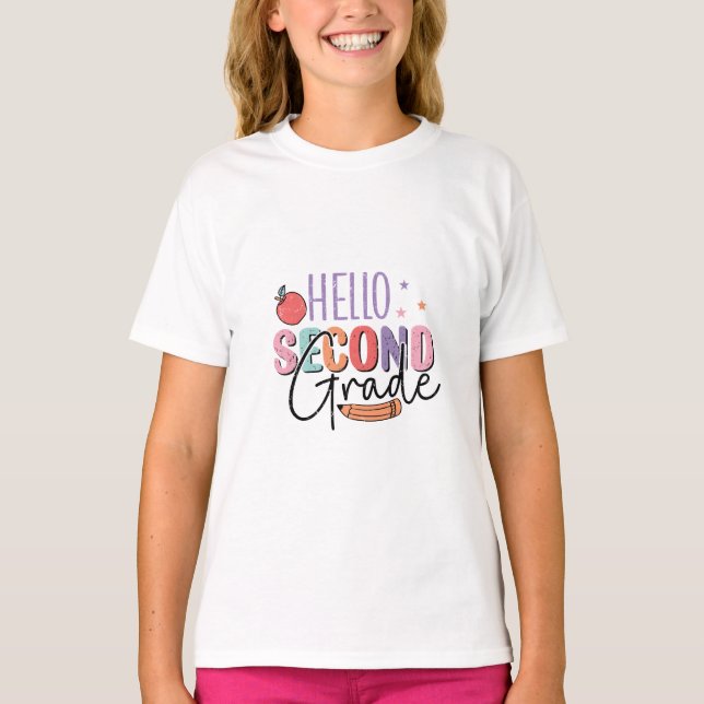 Hej andra Klass Back to school T Shirt (Framsida)