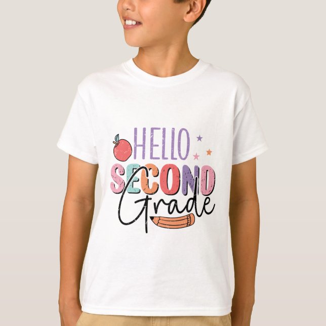 Hej andra Klass Back to school T Shirt (Framsida)