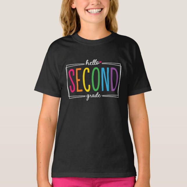 Hej andra Klass Back to school T Shirt (Framsida)