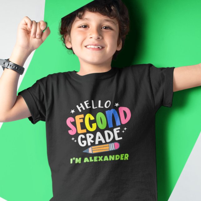 Hej andra klass back to school t shirt (Skapare uppladdad)