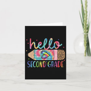 Hej Andra Klass-blyertspennan Dye Back to school 2 Kort