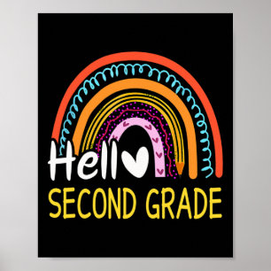 Hej andra klass Byck till skolan regnbåge 2:a klas Poster