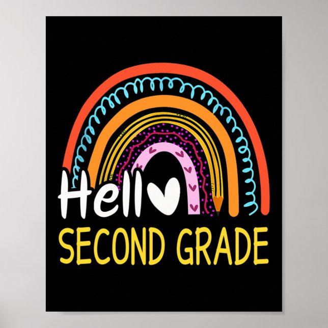 Hej andra klass Byck till skolan regnbåge 2:a klas Poster (Framsidan)