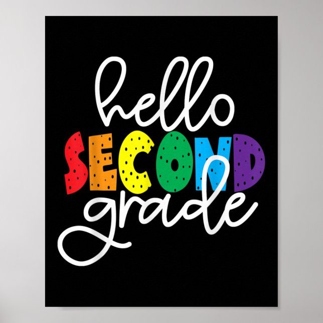 Hej andra klass första dagen i andra klass tillbak poster (Framsidan)