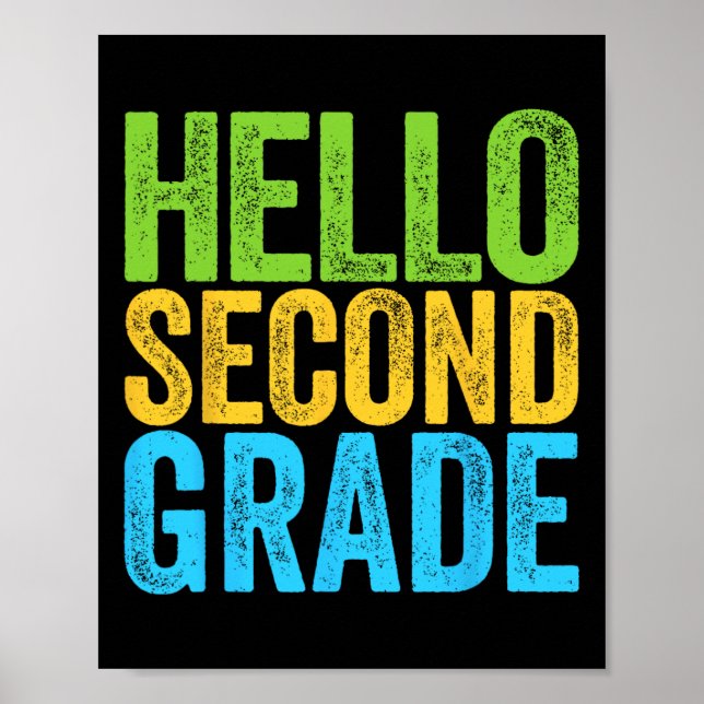 Hej andra klass kul 2:a klass tillbaka till skolan poster (Framsidan)