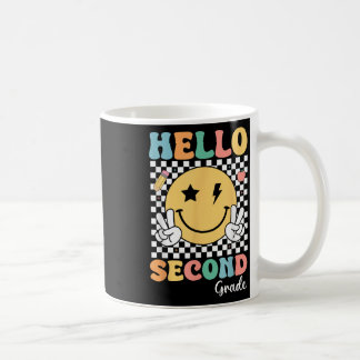 Hej Andra Klass Lärare Kids Retro Smile Tillbaka T Kaffemugg