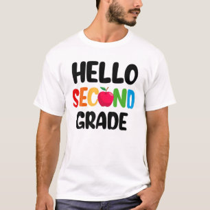 Hej Andra Klass-lärarmaskinens Back to school desi T Shirt