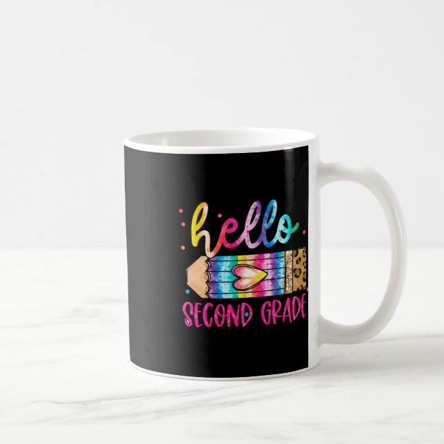 Hej andra klass leopard tie dye penna söt te kaffemugg (Höger)