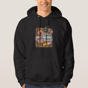 Hej andra klass leopardtryck 2:a klass tillbaka ti hoodie