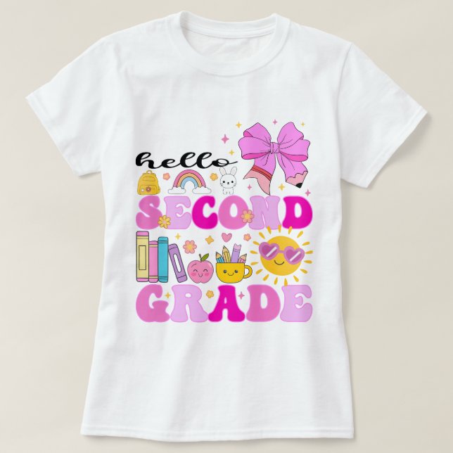 Hej andra Klass, Preppy Back to school T Shirt (Design framsida)