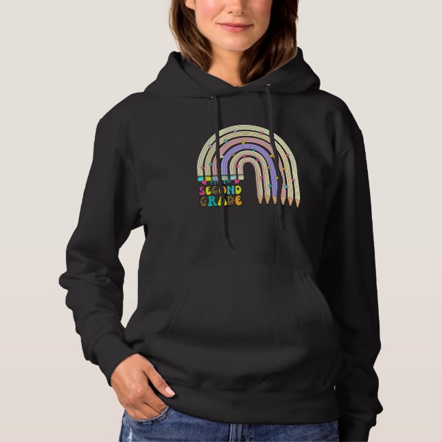 Hej andra klass  Regnbåge Penna Början på skolan T Shirt (Framsida)
