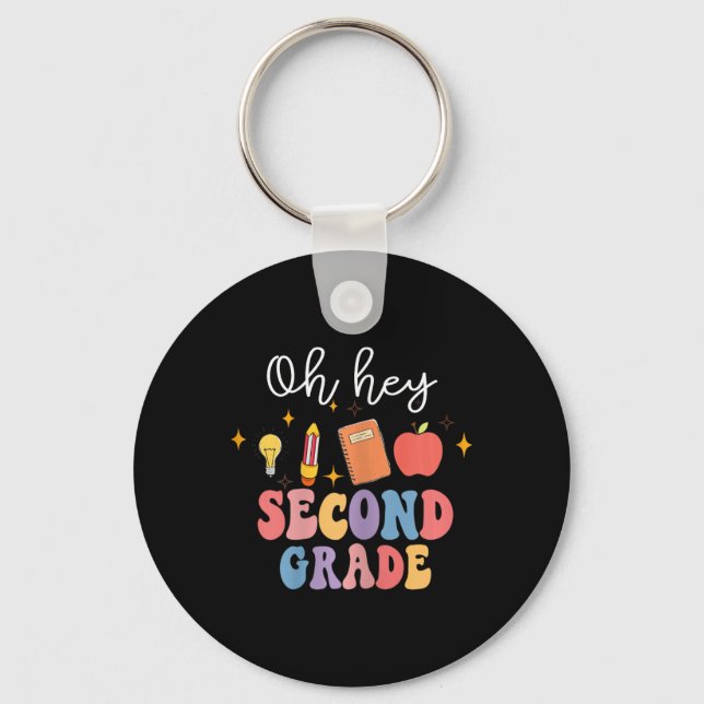 Hej, andra Klass Roligt Back to school Nyckelring (Framsida)