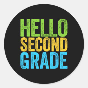 Hej Andra Klass Roligten Back to school vid Klass Runt Klistermärke