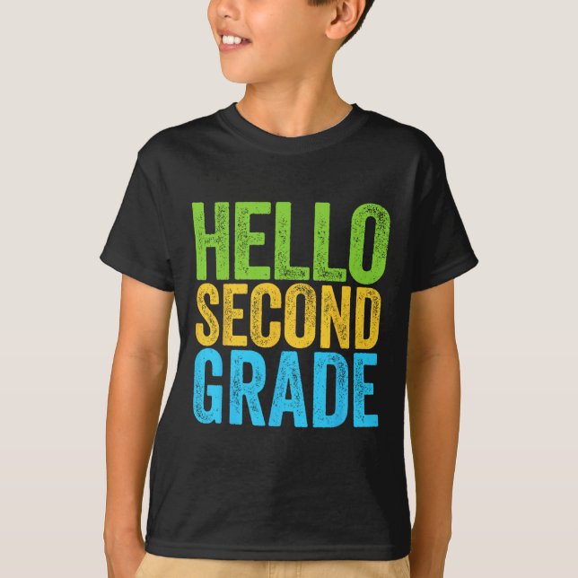Hej Andra Klass Roligten Back to school vid Klass T Shirt (Framsida)