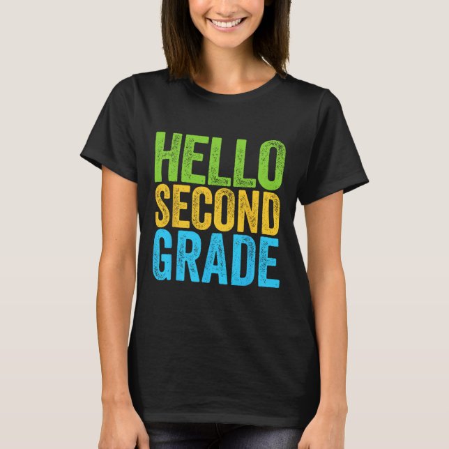 Hej Andra Klass Roligten Back to school vid Klass T Shirt (Framsida)