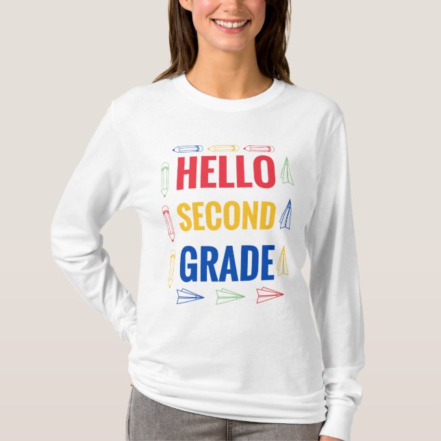 Hej andra Klass T Shirt (Framsida)