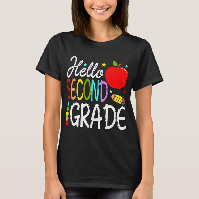 Hej andra Klass-teamet andra Klass Back to school  T Shirt (Framsida)