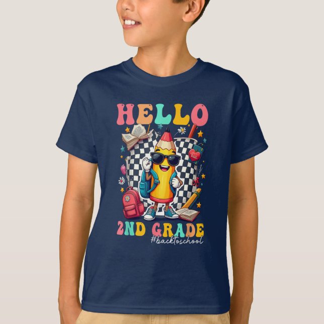 Hej andra Klass-teamet andra Klass Back to school T Shirt (Framsida)