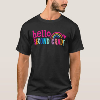 Hej andra klass tillbaka till skolan 2:a klass lär t shirt