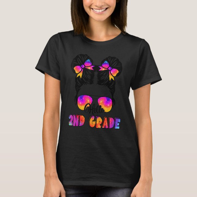 Hej andra klass Tofflor Tjejer 2:a klass tillbaka  T Shirt (Framsida)