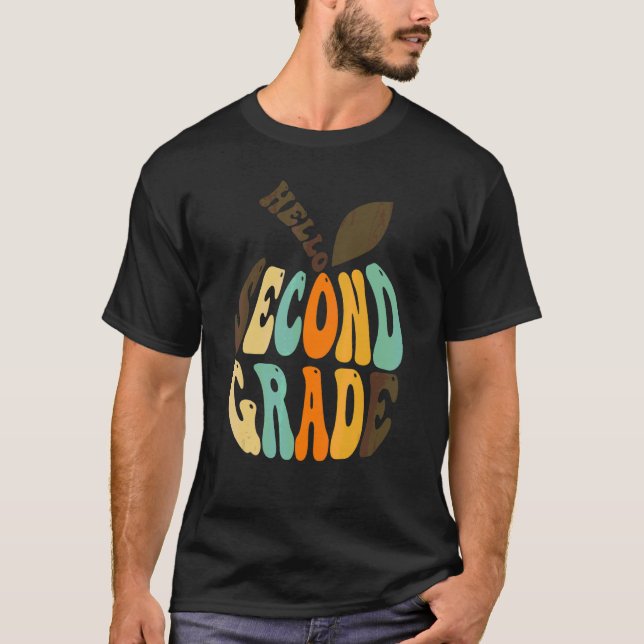 Hej andra klasslärare första skoldagen t shirt (Framsida)
