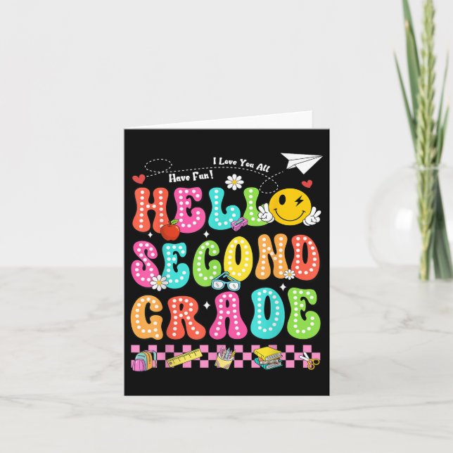 Hej Andra sjömil Ansikte Back to school Teach vid  Kort (Framsida)
