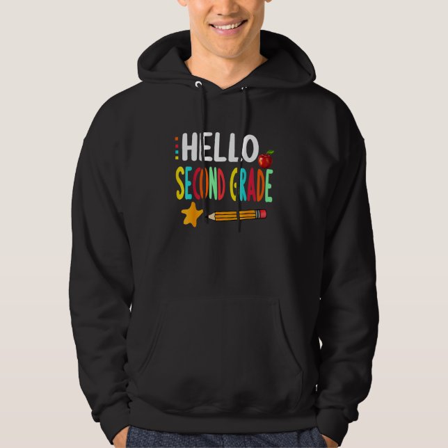 Hej andraklass Team 2:a klass tillbaka till skolan Hoodie (Framsida)