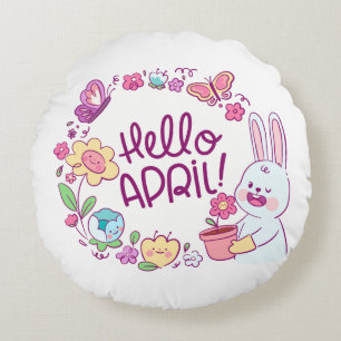 Hej April Rund Kudde