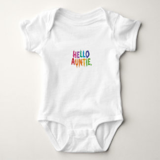 Hej Auntie baby body kostym design T Shirt