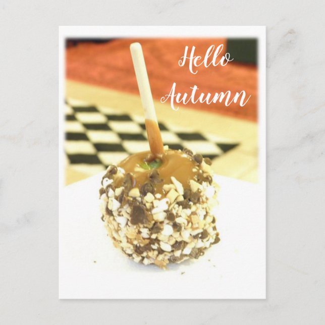 Hej Autumn - Caramel Apple Vykort (Framsida)