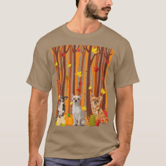 Hej Autumn Chihuahua Maple Löv Fall Pumpkin Manar T Shirt