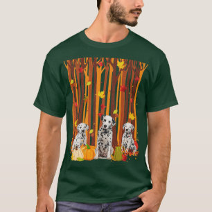 Hej Autumn Dalmatian Maple Löv Fall Pumpkin Manar T Shirt
