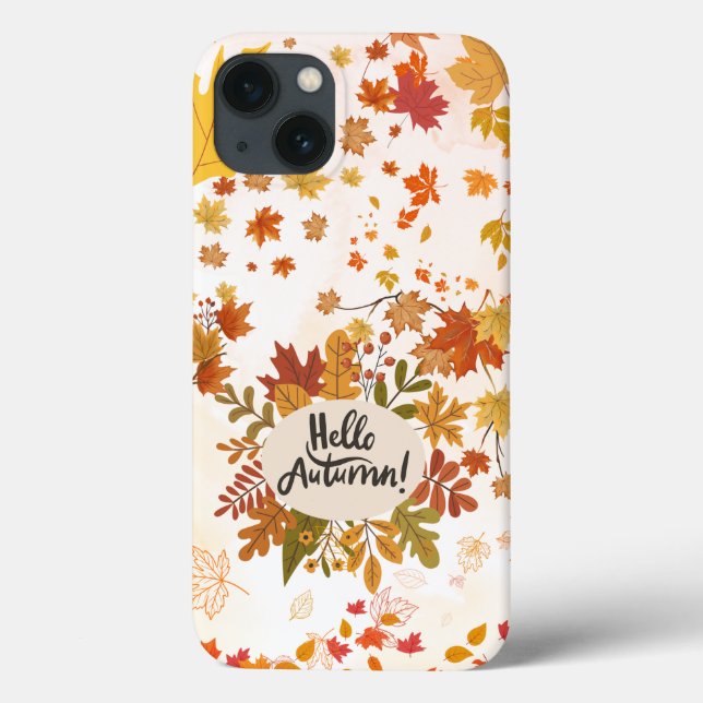 Hej Autumn Höst löv Telefonväska (Baksida)