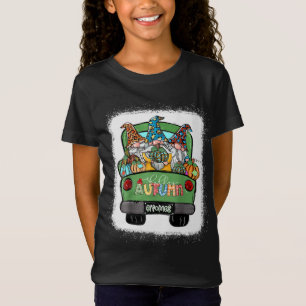Hej Autumn Lastbil Gnomes Pumpkin Höst löv Than T Shirt