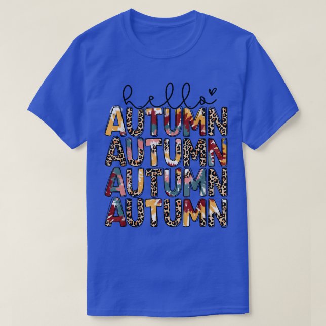 Hej Autumn Leopard. Bara en flicka som Kärlek fall T Shirt (Design framsida)