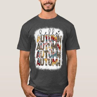 Hej Autumn Leopard Fall Yall Hej Fall Autumn M T Shirt