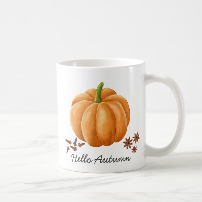 Hej Autumn Pumpkin Spice Mysigt Fall Kaffemugg (Höger)