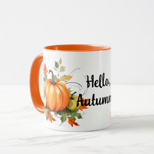 Hej Autumn Pumpkins och Basket Fall Mugg (Framsida vänster)
