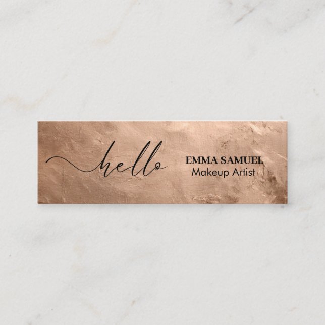 Hej av Elegant för ro av fetal kalligrafi Mini Visitkort (Framsida)