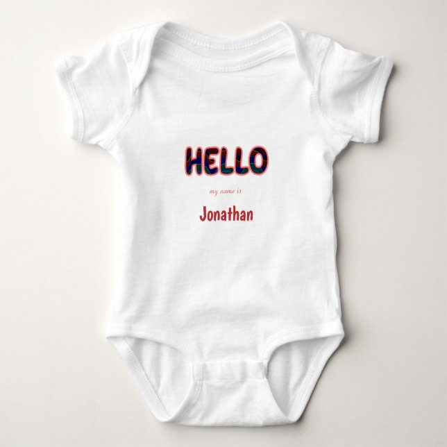 Hej av Personlig med berop nyans T Shirt (Framsida)