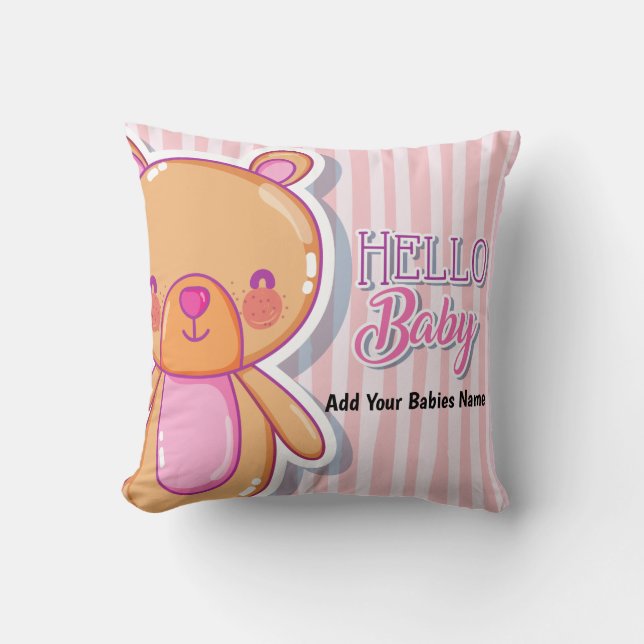 Hej Baby | Anpassningsbar Pillow Kudde (Framsida)