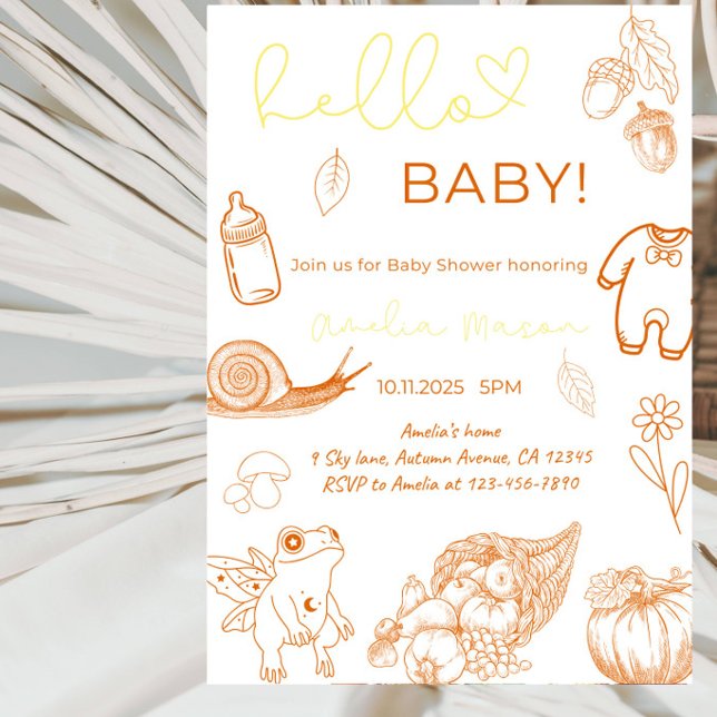 Hej Baby Baby Babyshowerfest Inbjudningar (Skapare uppladdad)